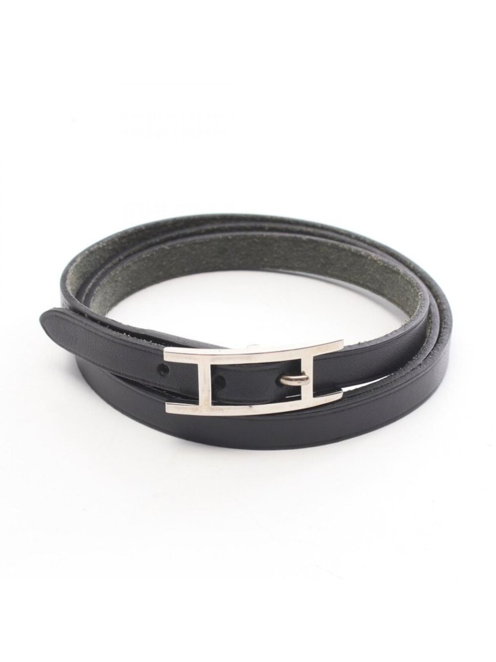 Hermes Bracelet Hapi 3 Long Black Leather